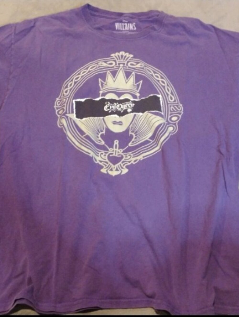 Disney Villains Evil Queen Purple Graphic T-Shirt Loot Crate Exclusive - XL